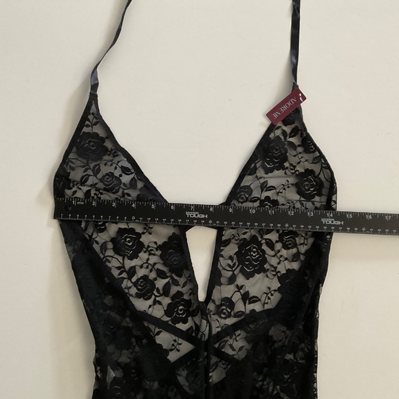 Adore Me Catrice Crotchless Catsuit Lingerie Sz M Black Lace Sexy Flirty NWT - Picture 7 of 12